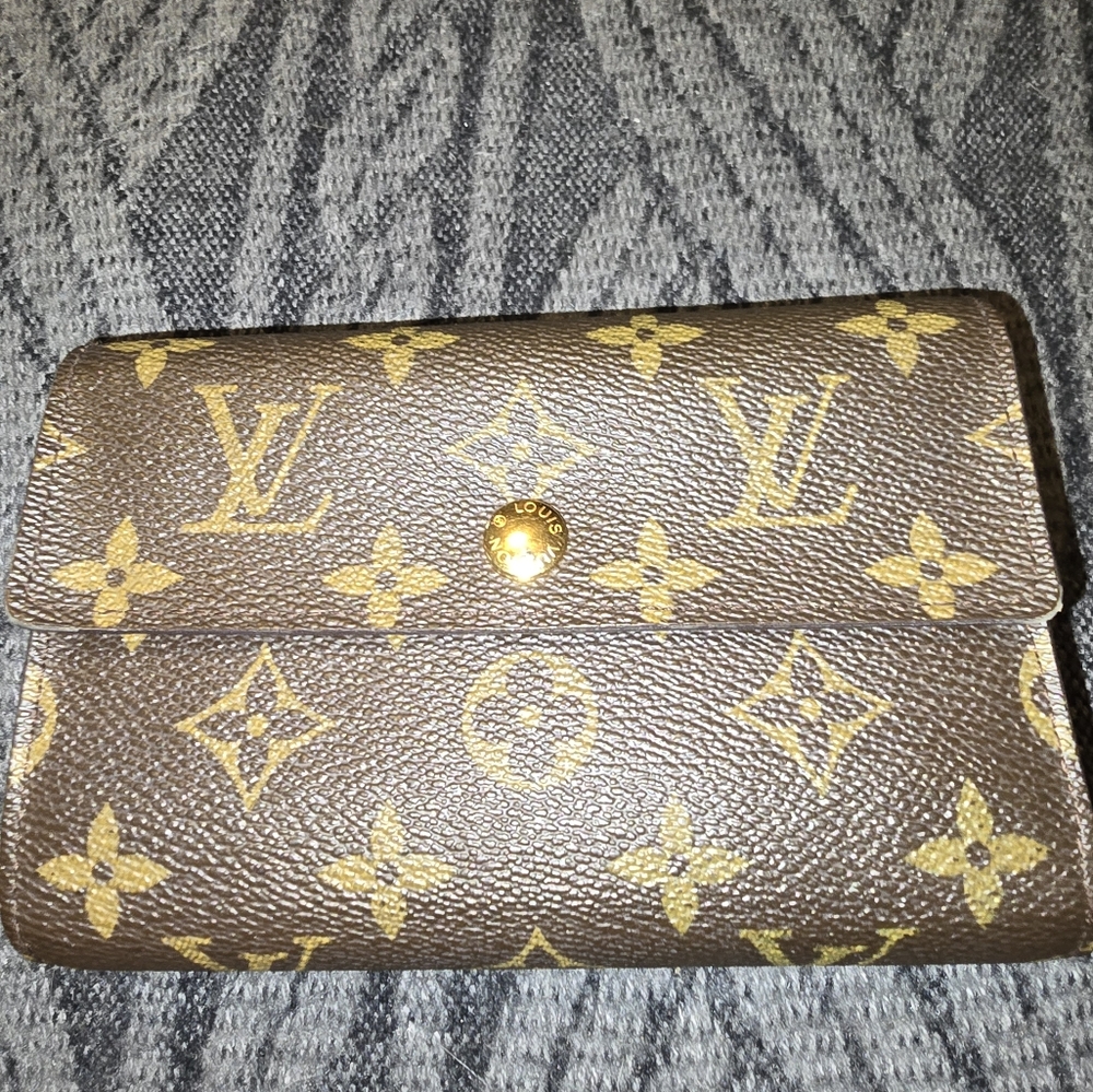 Louis Vuitton Brown and Yellow Monogram Wallet